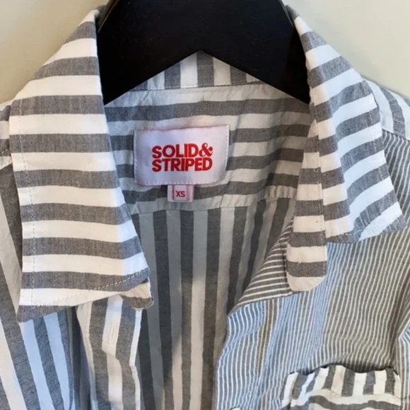 Solid & Striped Cotton Shirt - Picture 2 of 6